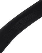 Leather Belt with XXL Oval Cross Buckle