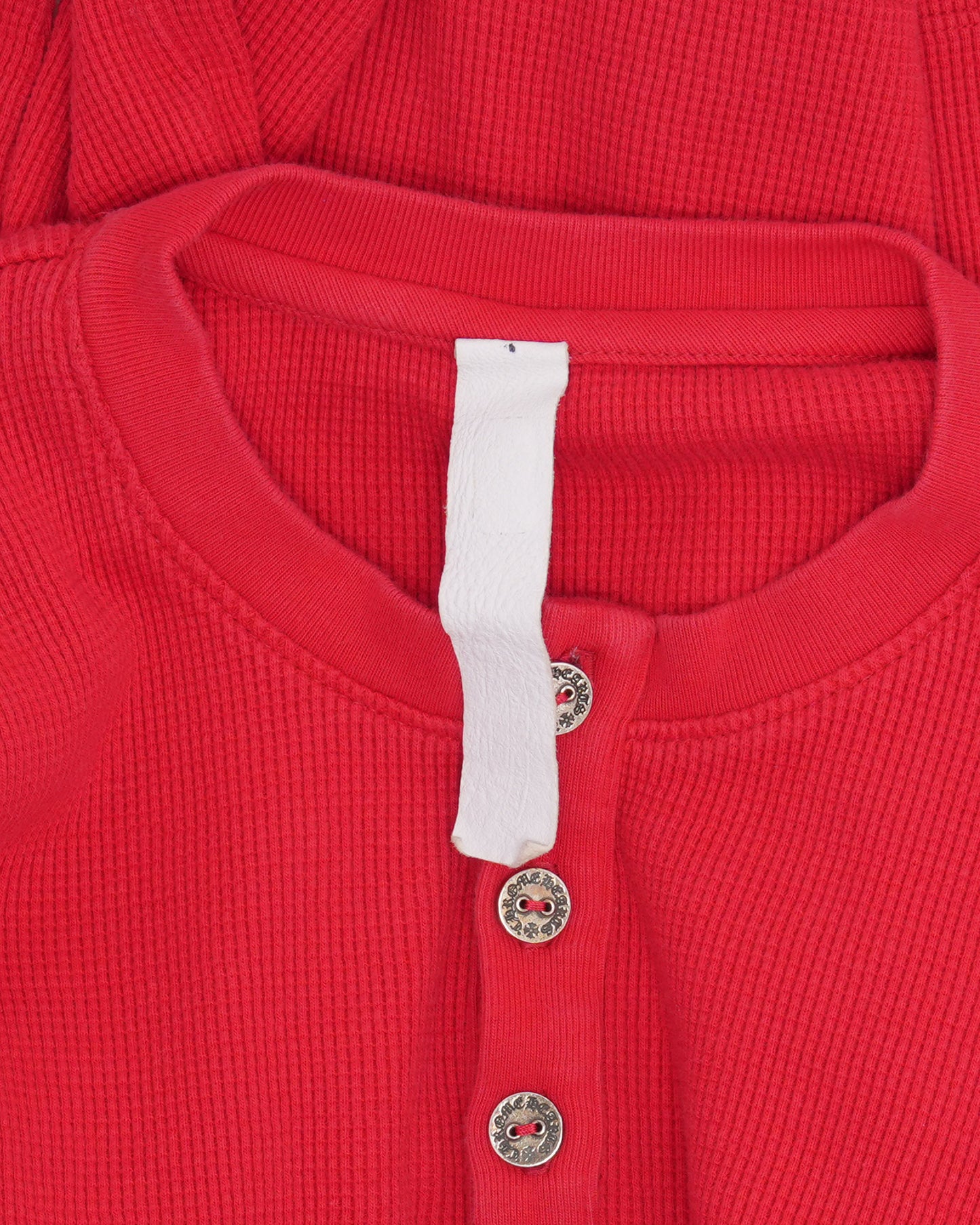 Embroidered Triple Cross Thermal Henley