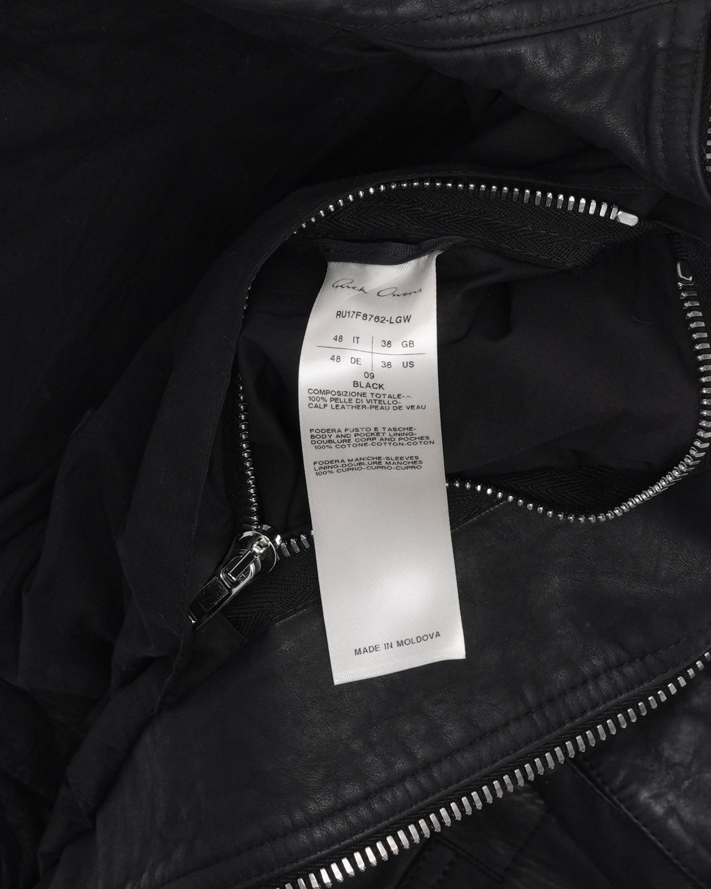 Asymmetric Zip Leather Moto Jacket