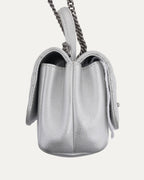 Metallic Caviar Quilted Mini Coco Handle Bag