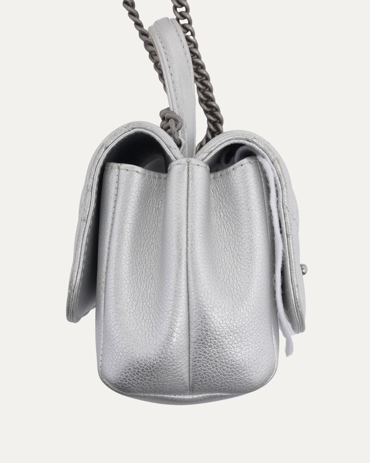 Metallic Caviar Quilted Mini Coco Handle Bag