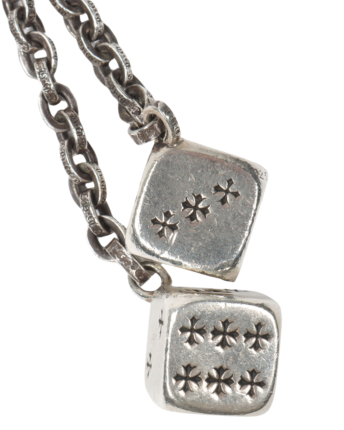 Silver Dice Keychain Clip