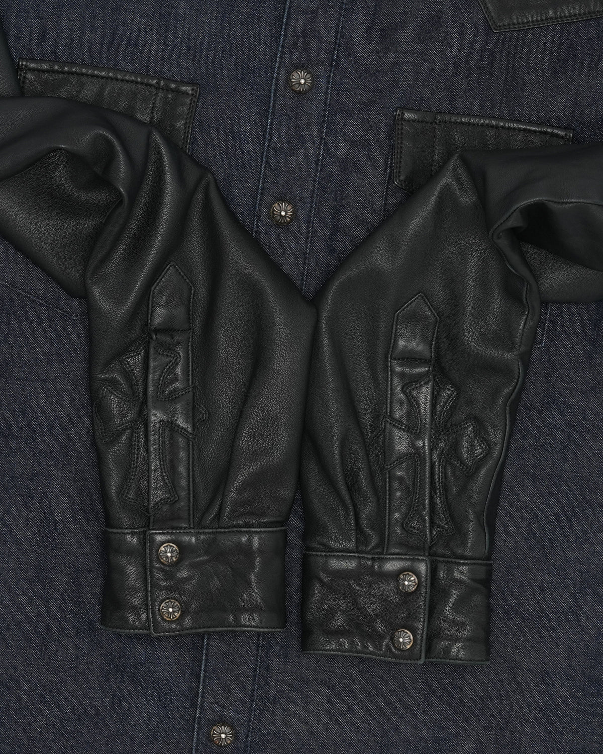 Leather and Denim Shirt