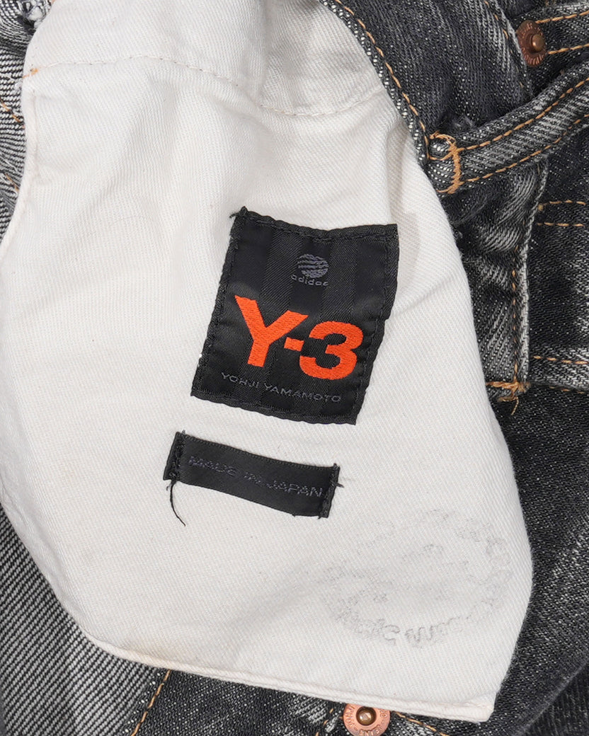 Y-3 SS04 3-Stripe Spotted Horse Denim Jeans