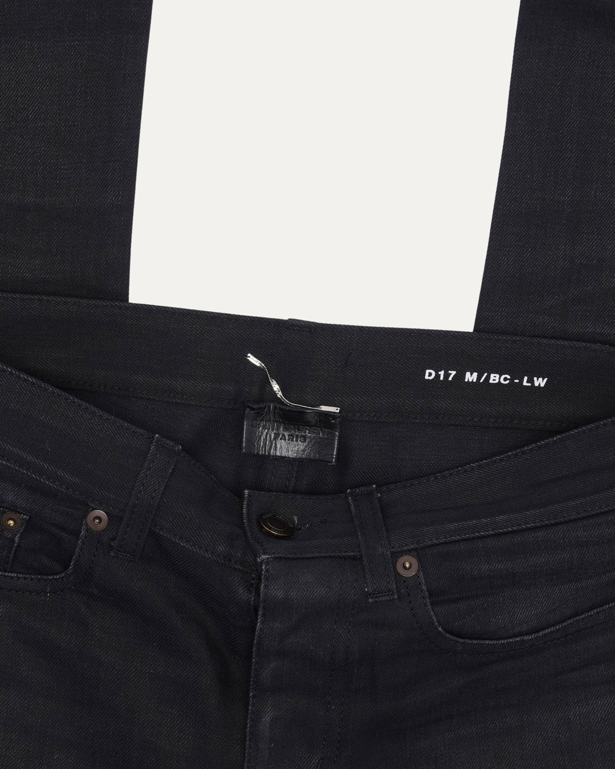 Raw Hem Waxed Slim Bootcut Jeans