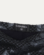 Quilted Camelia Embroidered Shorts