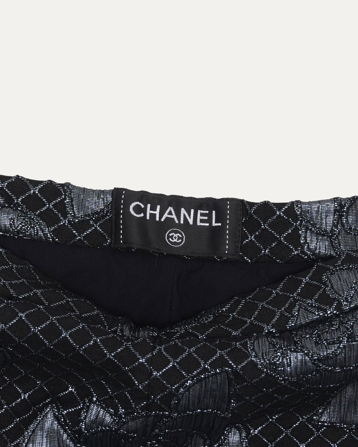 Quilted Camelia Embroidered Shorts