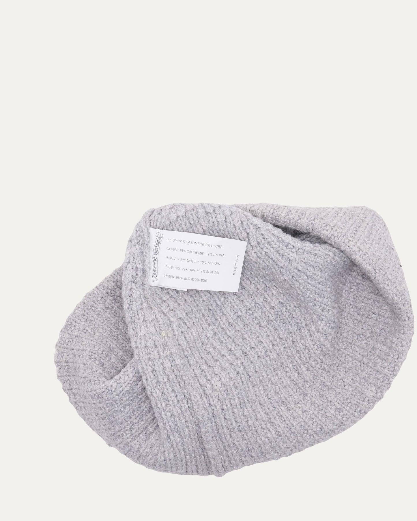 Cashmere-Blend Waffle Knit Beanie