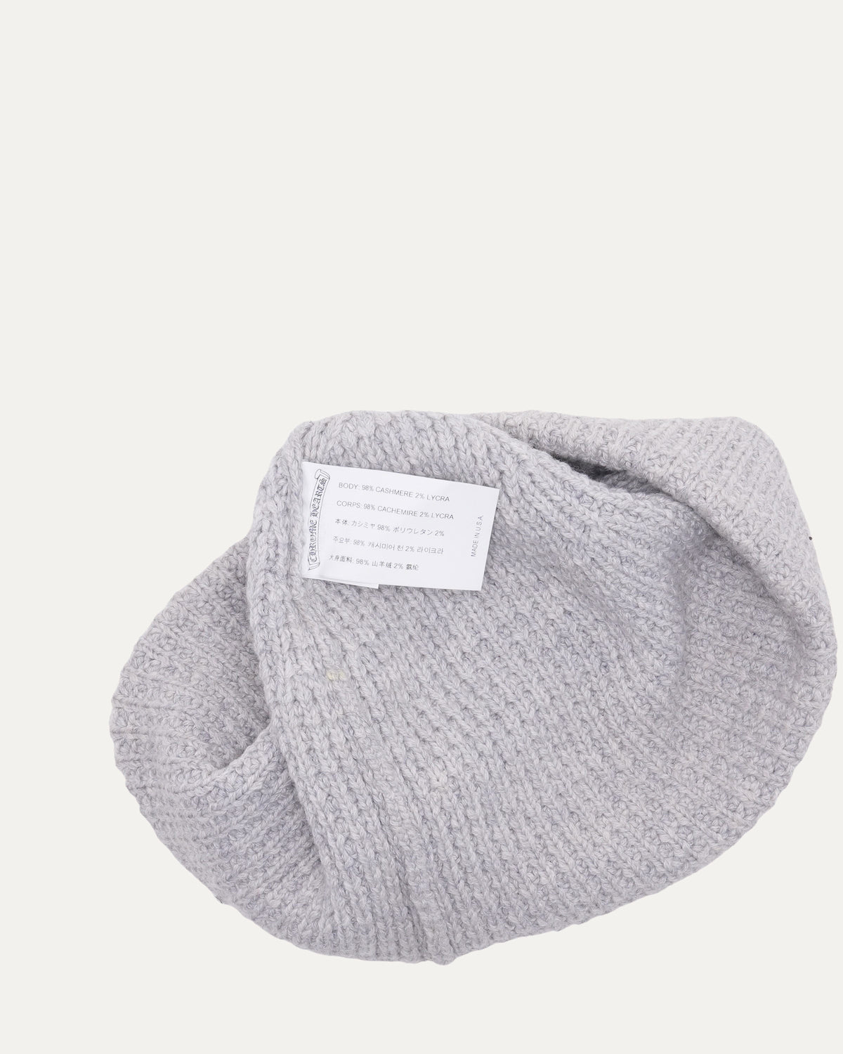 Cashmere-Blend Waffle Knit Beanie
