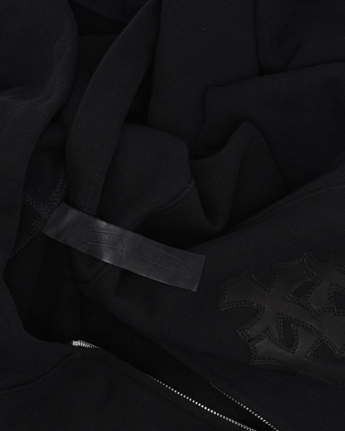 Paper Jam Cemetery Cross Patch Zip Up Hoodie