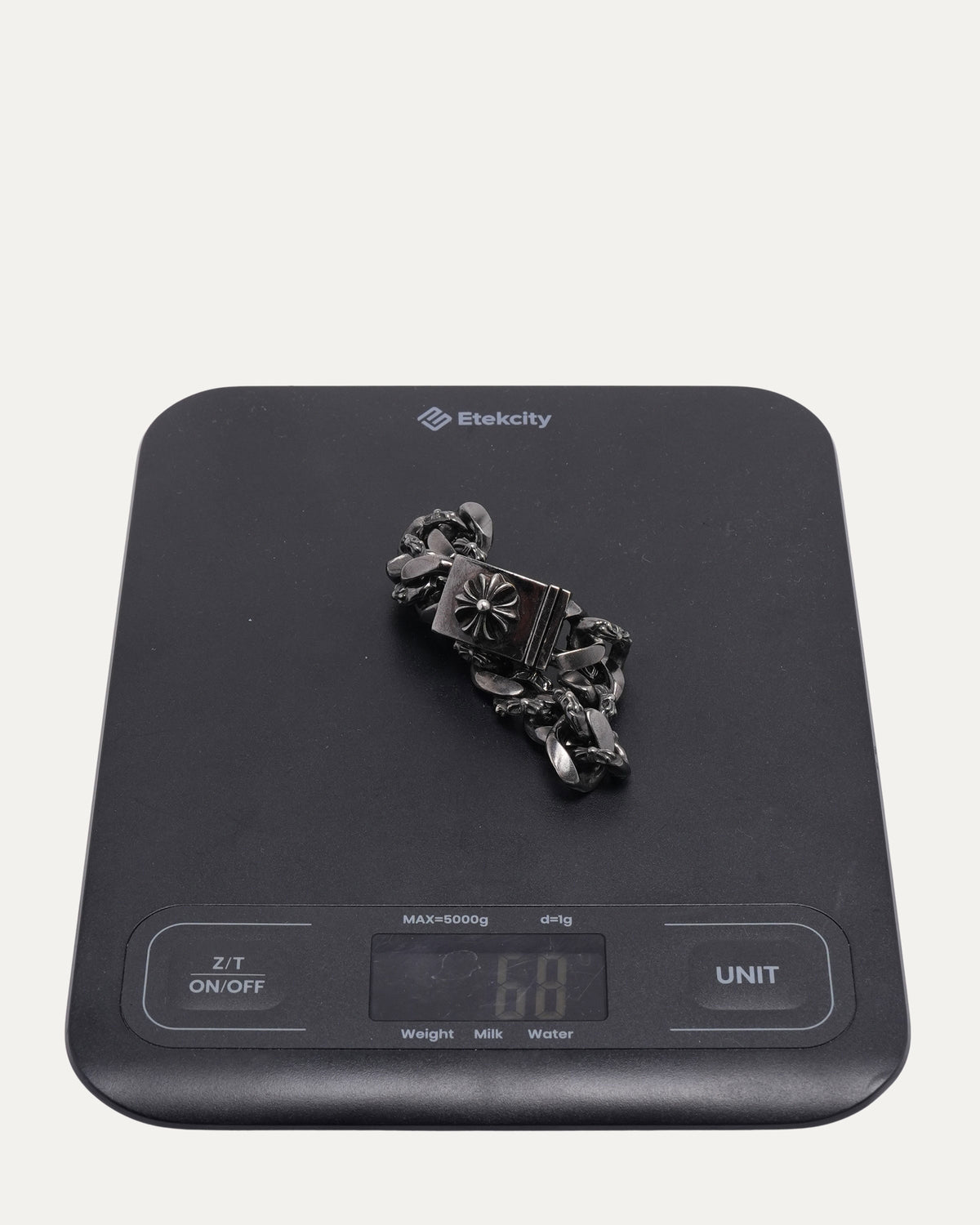 Rhodium Plus Cross Box ID Bracelet