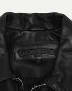 Cropped Leather Zip Jacket