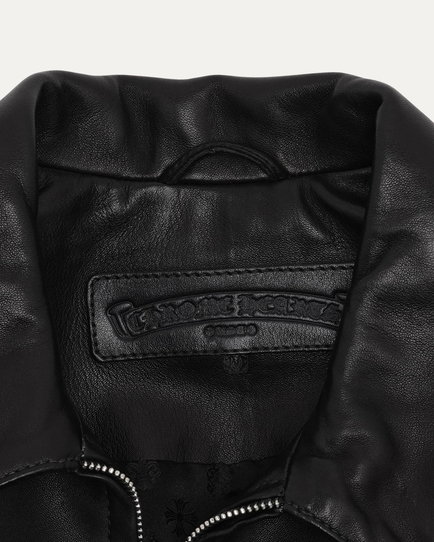 Cropped Leather Zip Jacket