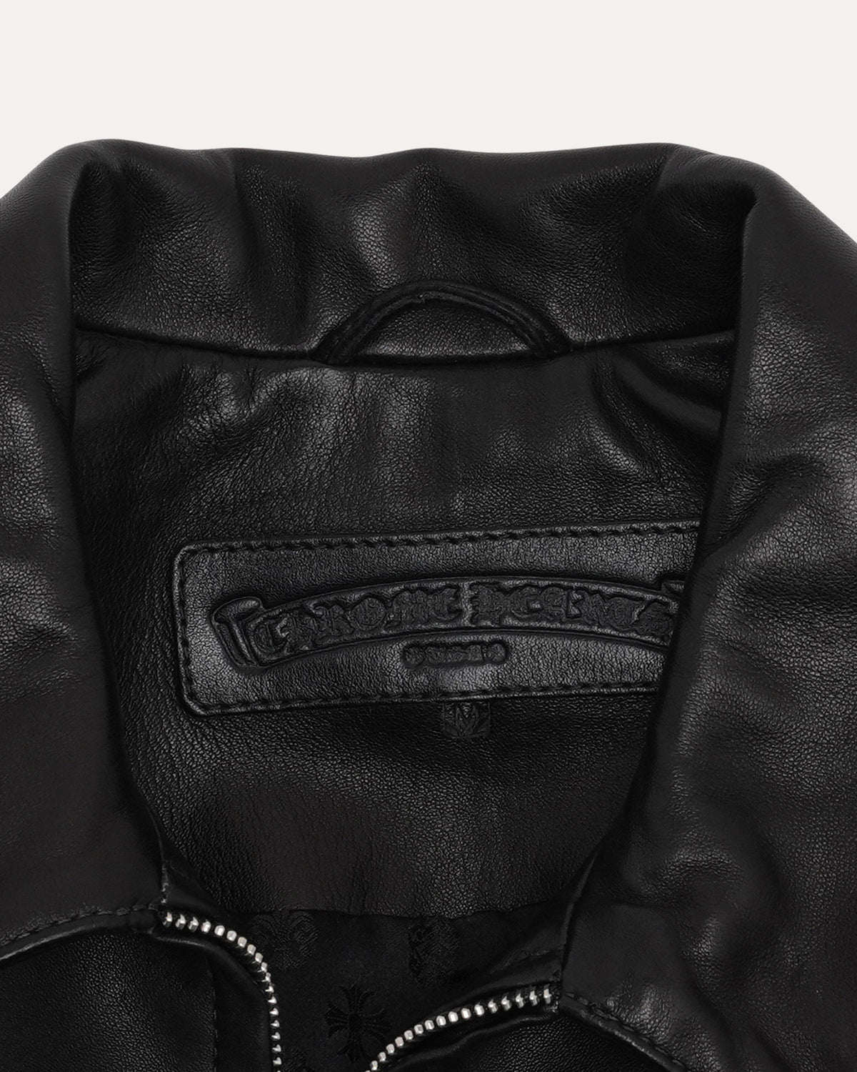 Cropped Leather Zip Jacket