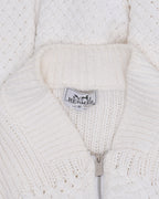 Linen Blend Zip Up Sweater