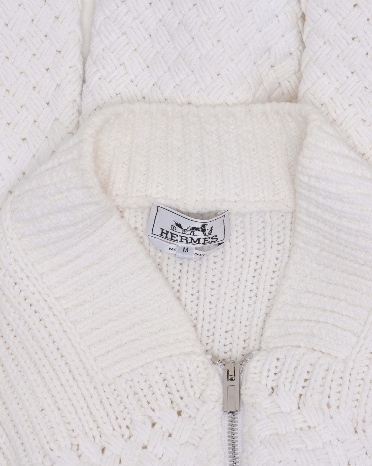 Linen Blend Zip Up Sweater