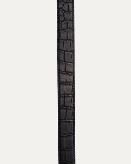 Matte Porosus Crocodile Yachting Buckle Belt