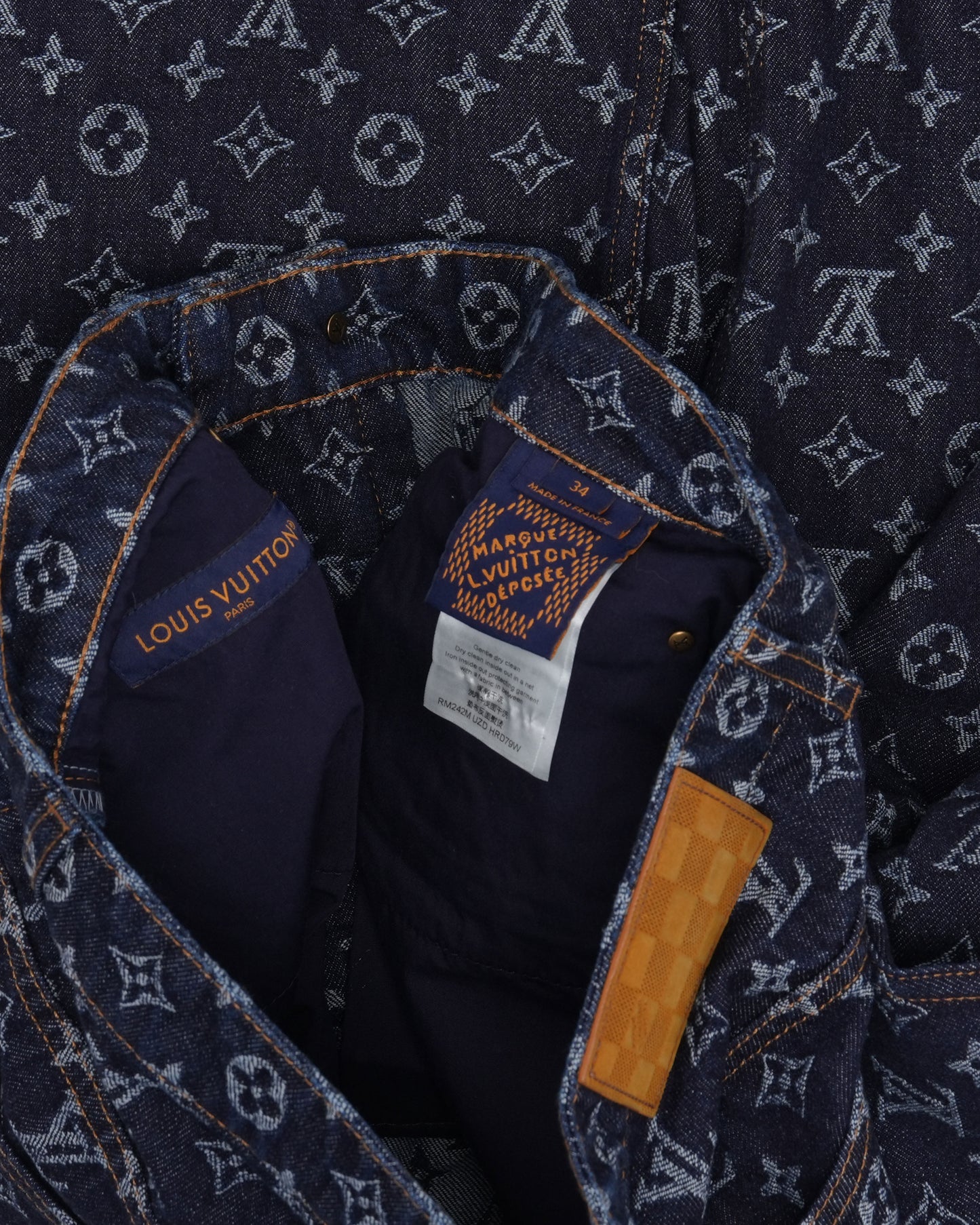 Pearl Embellished Monogram Jeans