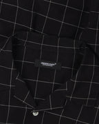 Silk Blend Check Camp Collar Shirt