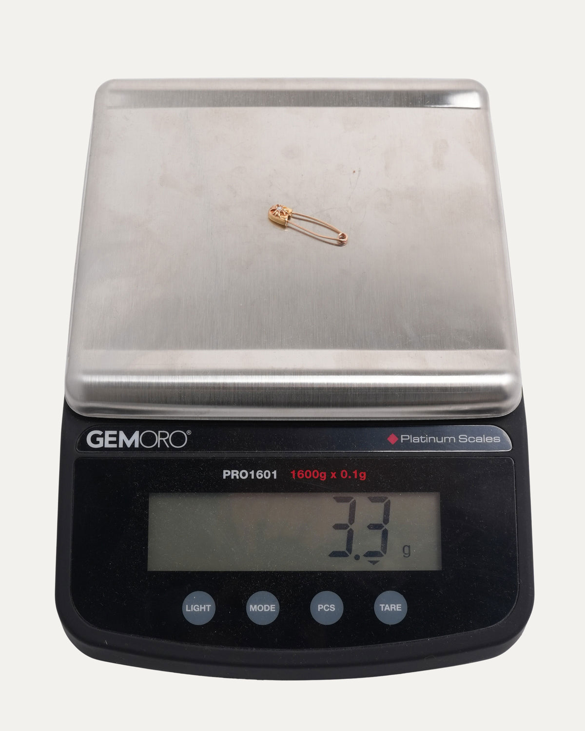 22k Gold and Diamond Safety Pin