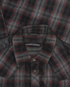 Leather Accent Fleur Yoke Flannel Shirt