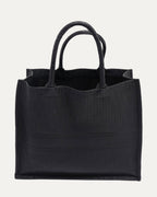 Embossed Leather Book Tote