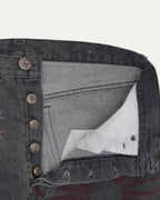 Levis 501 Stencil Cross Patch Jeans