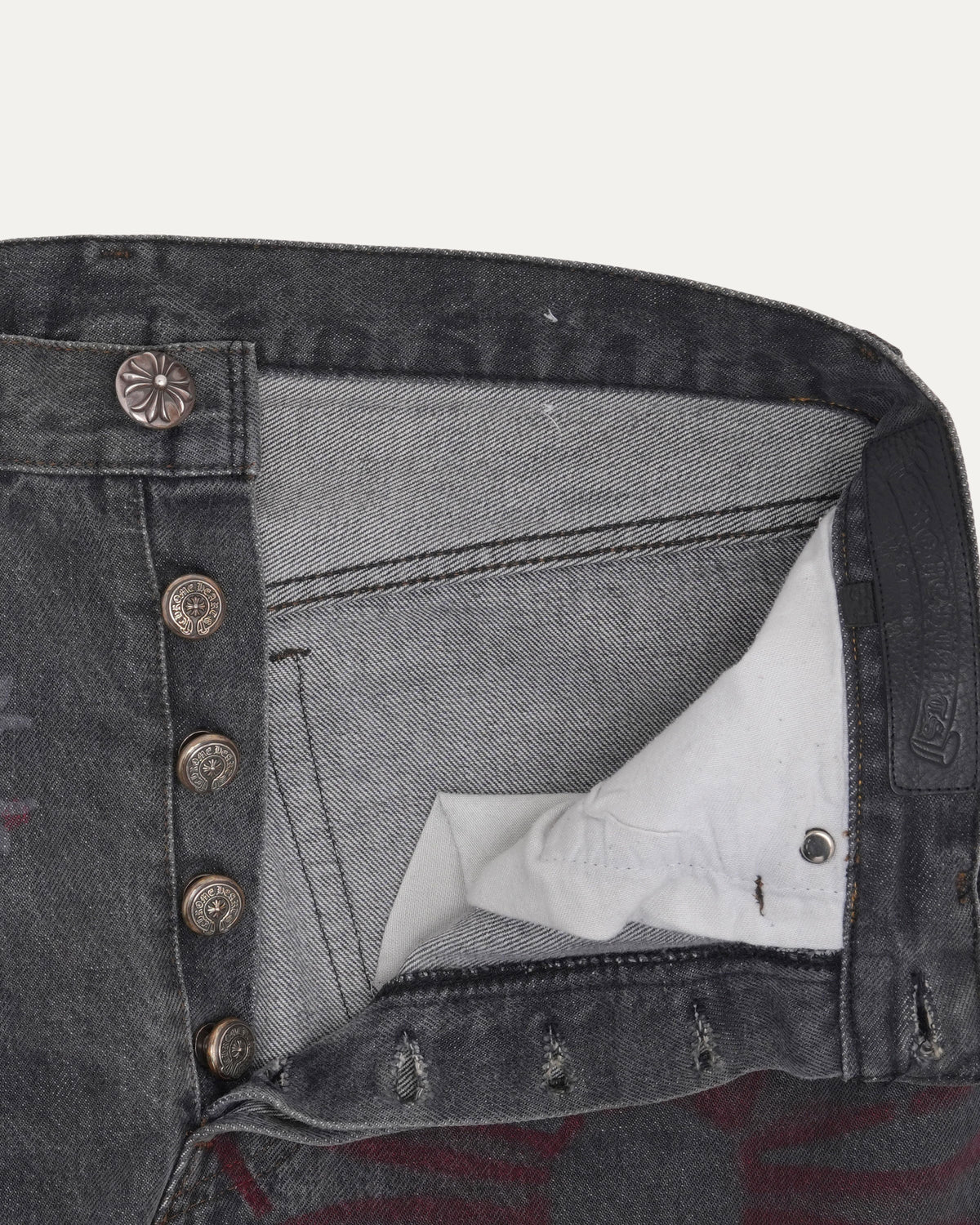 Levis 501 Stencil Cross Patch Jeans