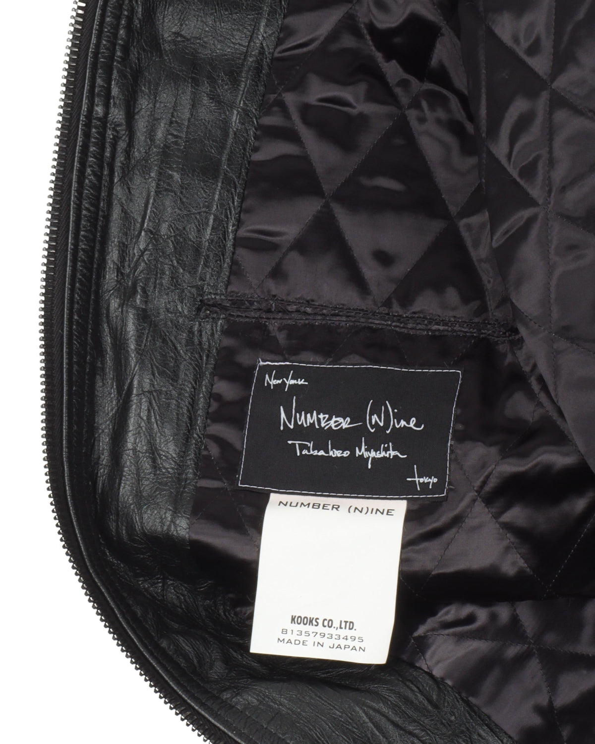 Noir 04 Leather Zip-Up Trucker Jacket