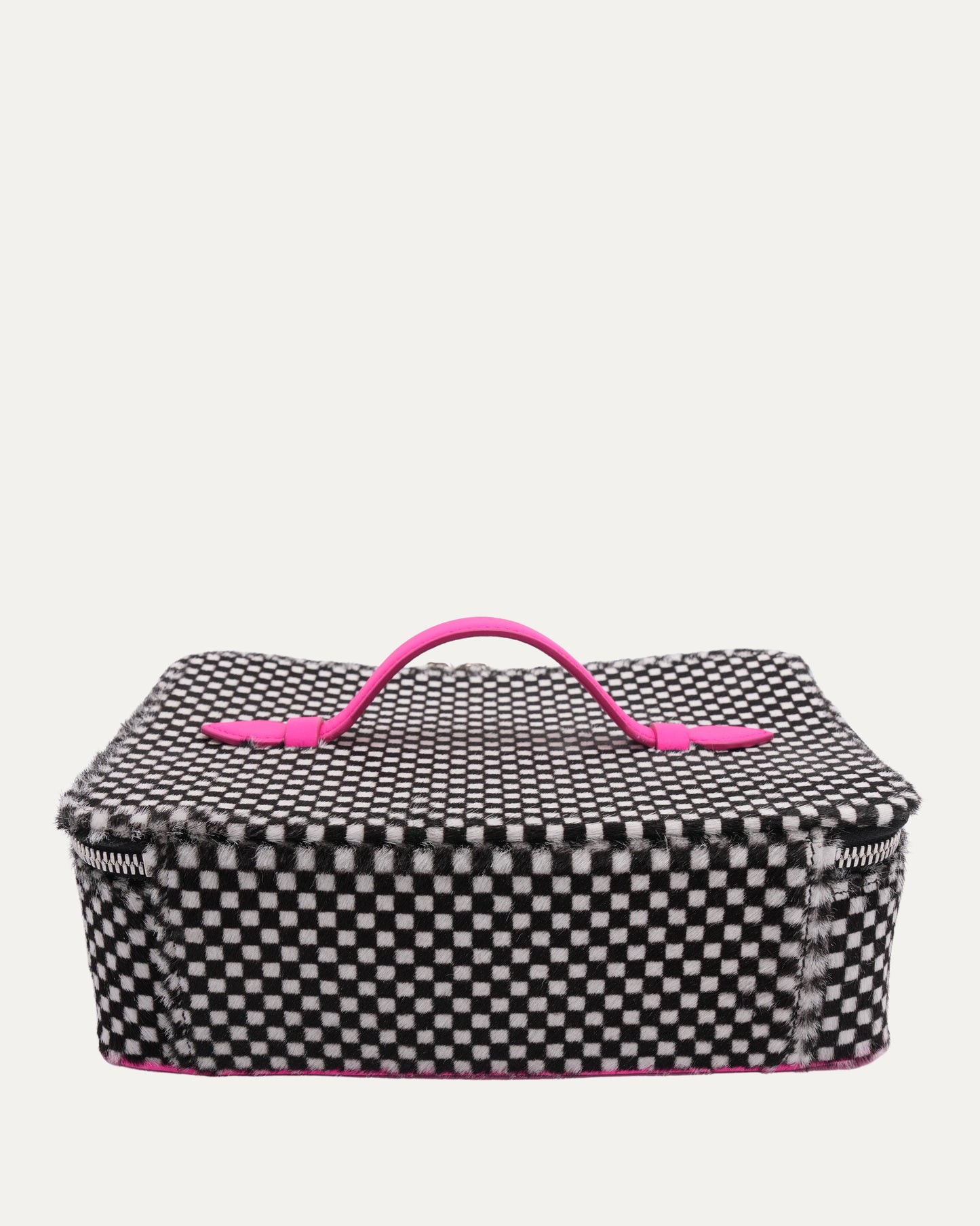 Houndstooth Pony Hair Jewelry Case
