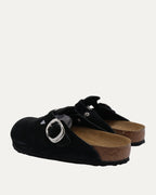 Dagger Embellished Birkenstock Boston Suede Mule