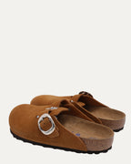 Dagger Embellished Birkenstock Boston Suede Mule