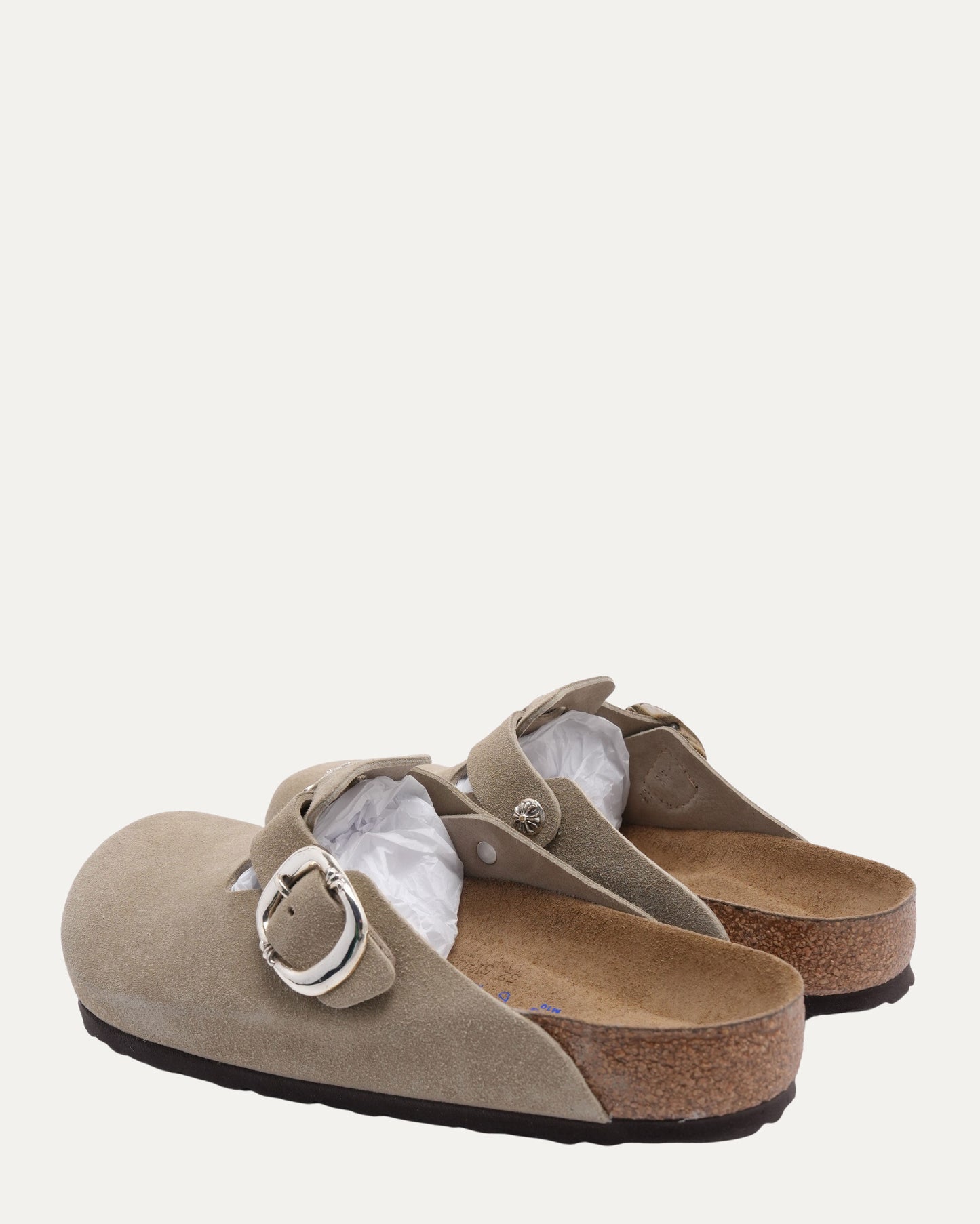 Dagger Embellished Birkenstock Boston Suede Mule