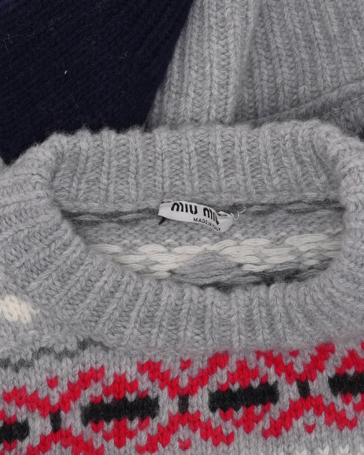 Fair Isle Cropped Wool Sweater