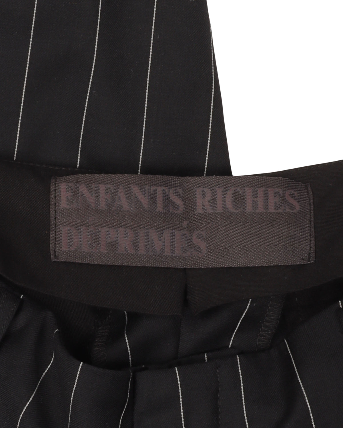 Pinstripe Wool Suspender Trousers