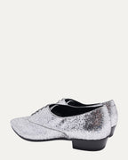 Silver Glitter Oxford Derbys