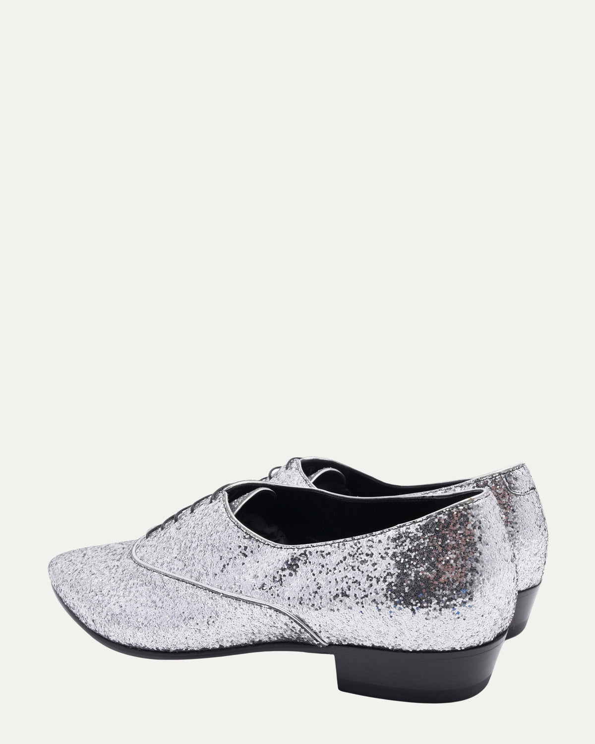 Silver Glitter Oxford Derbys