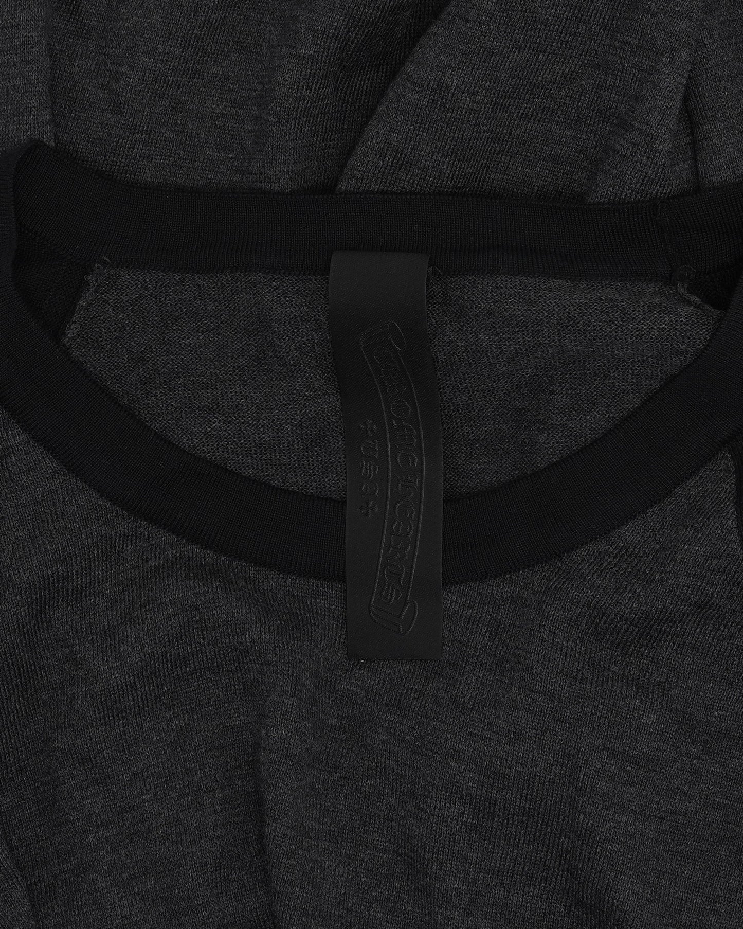 Silk Blend Cross Patch Long Sleeve Raglan T-Shirt
