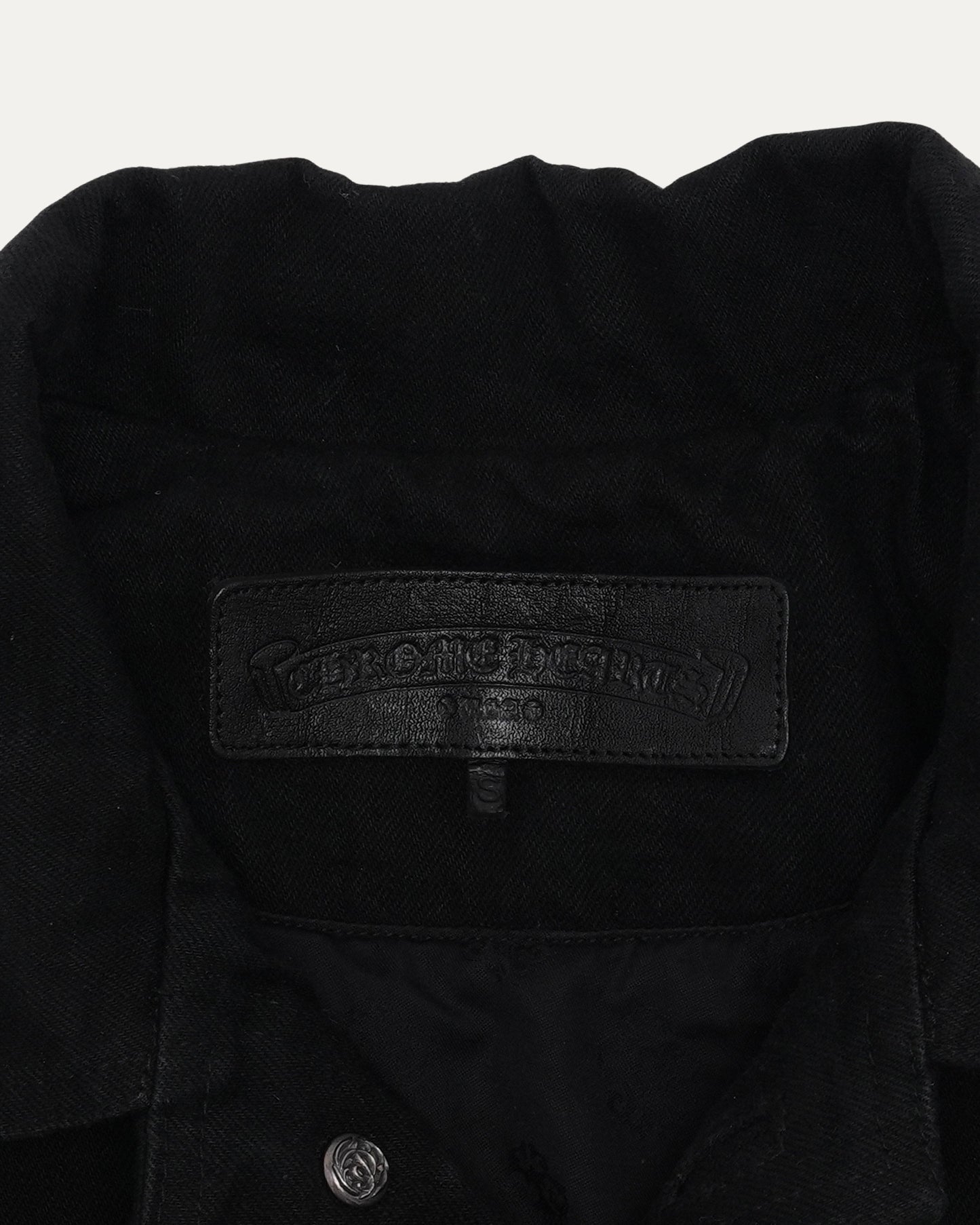 Floral Cross Patch Denim Trucker Jacket