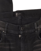 Distressed Knit Repair Denim Jeans