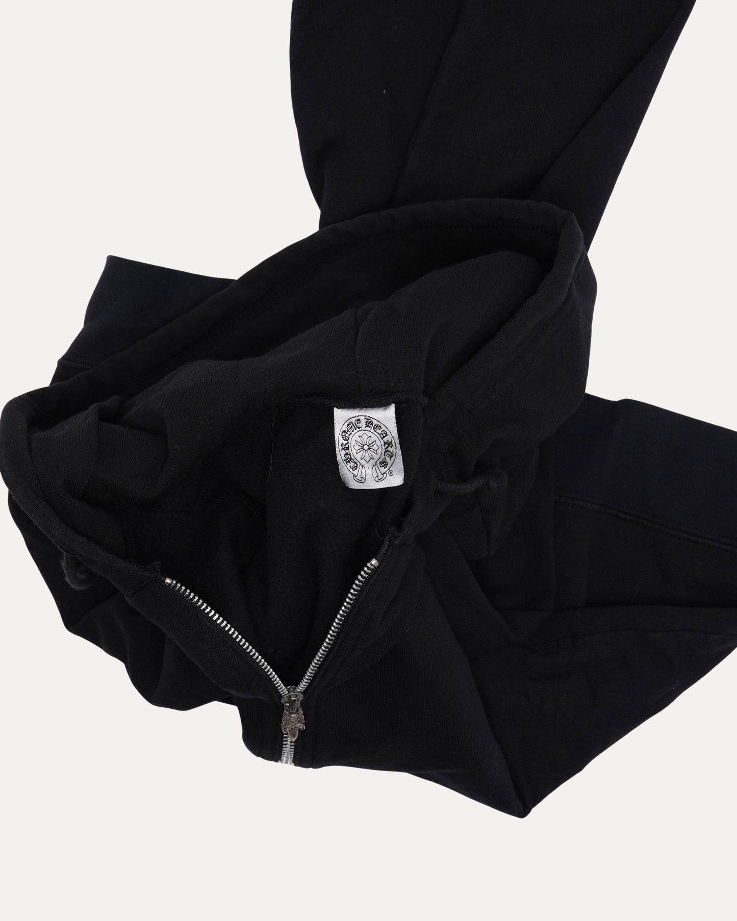 Hairy Cross Patch Zip Up Hoodie