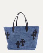 St. Barth Exclusive Denim Cross Patch Tote bag