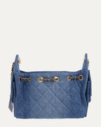 Denim Quilted Mini 25 Hobo Bag