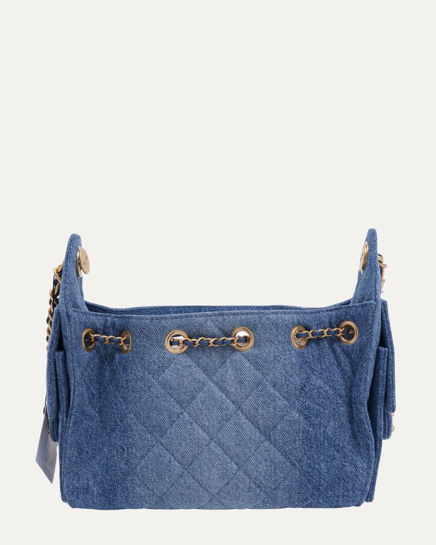Denim Quilted Mini 25 Hobo Bag