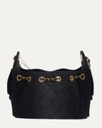 Washed Denim Quilted Mini 25 Hobo Bag