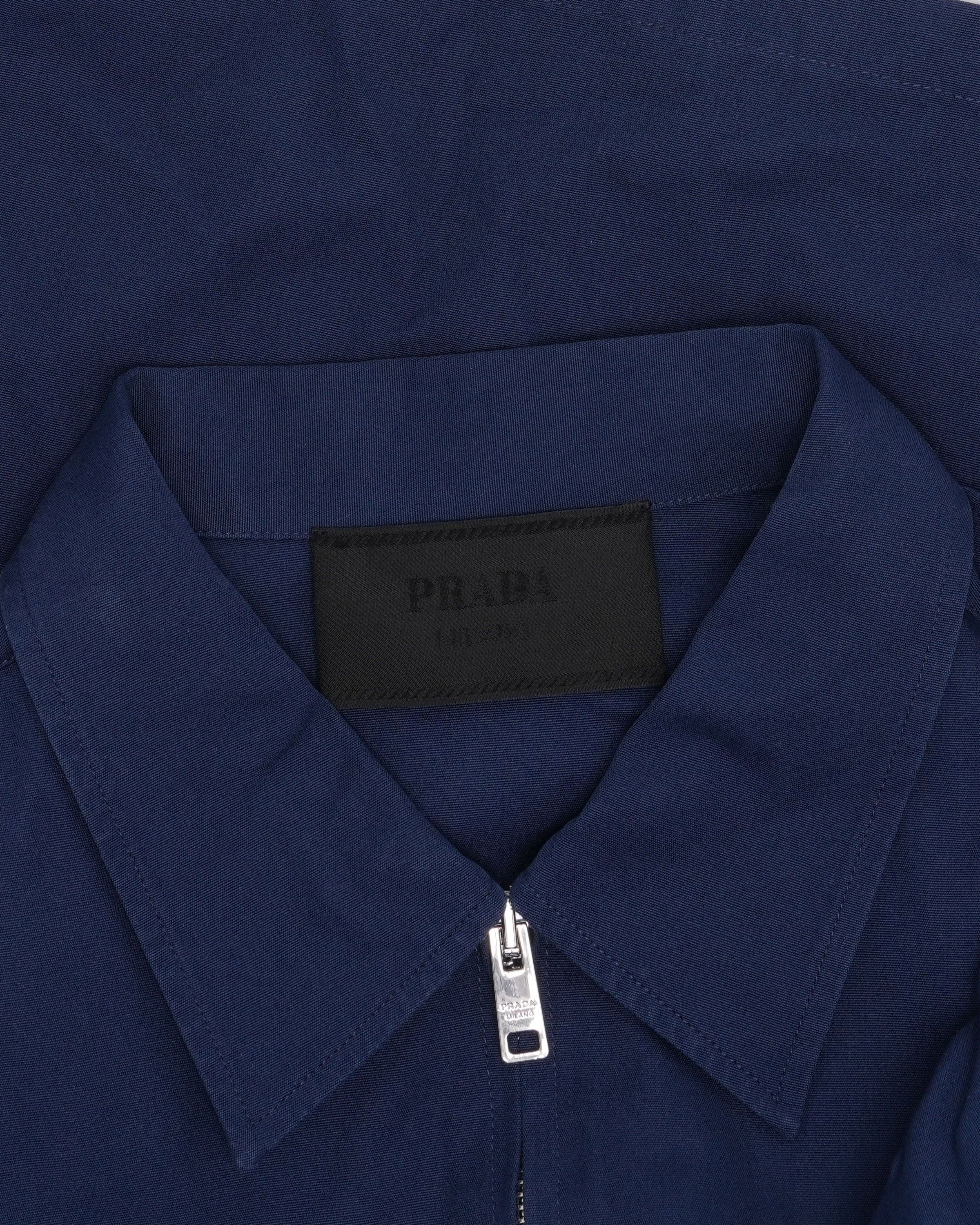 Prada Zip Up Short Sleeve Shirt – Justin Reed