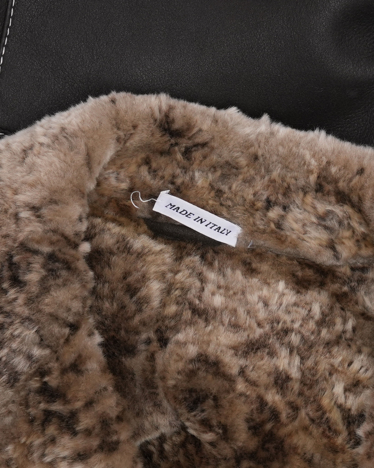 Shearling Lined Leather Coat