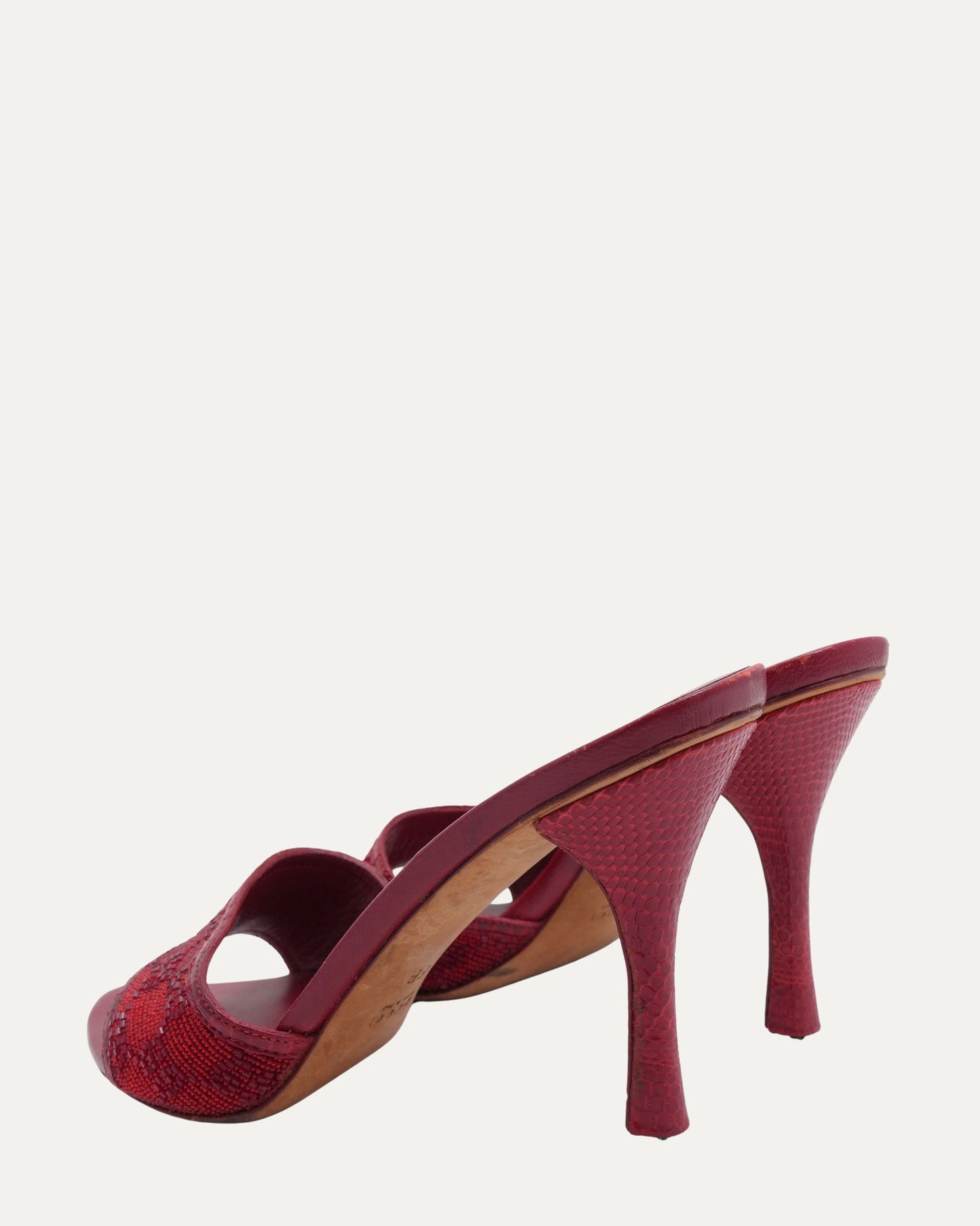 Tom Ford Era Beaded Monogram Mules