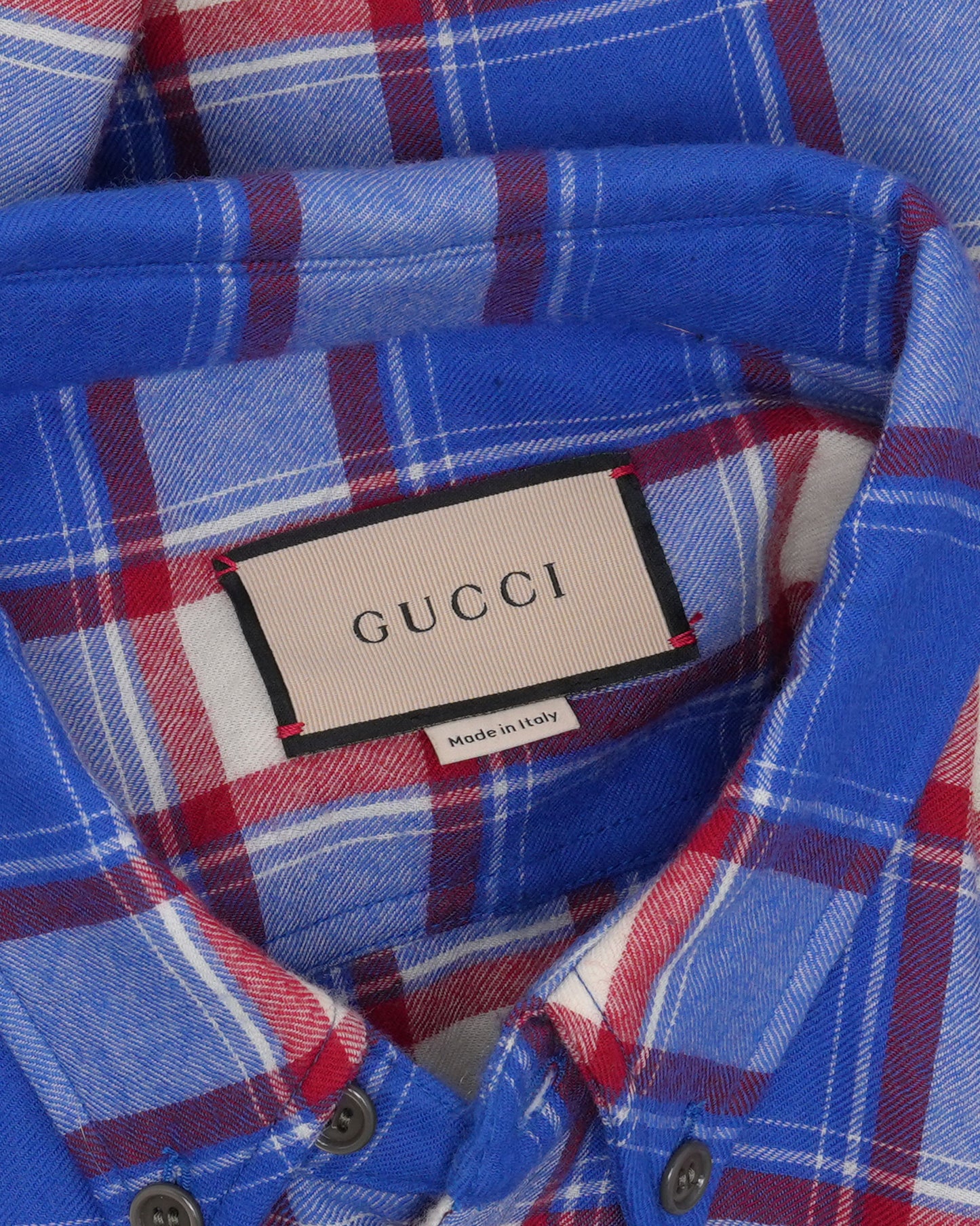 Plaid Embroidered Flannel Shirt