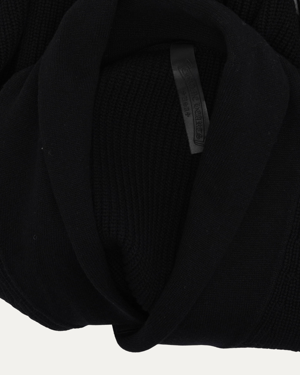 Cross Patch Cashmere Shawl Collar Cardigan Sweater
